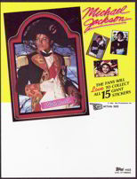 #ZZA088 - 1984 Michael Jackson Trading Card Stickers Order Sheet