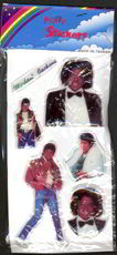 #CH179  - Set of 6 Carded Michael Jackson Puffy Stickers
