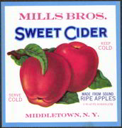 #ZBOT088- Mills Bros Sweet Cider Label