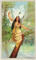 #MS031 - 1905 Laughing Water Chromolitho Indian Girl Print