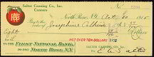 #ZZMS048 - Early Salter Canning Company Check