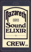 #MUSIC502 - 1983 Nazareth laminated backstage pass from the Sound Elixir Tour