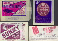 #PC063 - Group of 4 Different 5¢ Ice Cream Bags