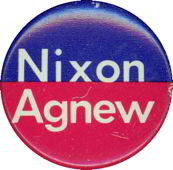 #PL184 -  Blue and Red Nixon Agnew Pinback