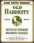 #ZLW109 - Old Hardesty Sour Mash Whiskey Label - Irish Theme
