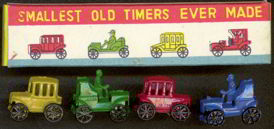 #TY251  - Set of 4 Miniature Diecast Metal Cars in Colorful Box - Japan