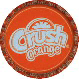 #BC188 - Group of 10 Orange Crush Plastic Lined Soda Caps