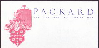 #CA058 - Packard Motor Company Letterhead