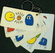#CH116  - Old Pac Man Keychain with Fan Out Pictures