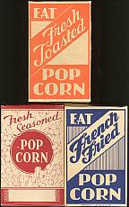 #PC028 - Set of Three Different 1930s Popcorn Boxes