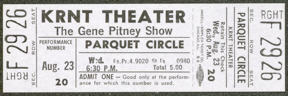 #MUSIC347 - 1967 Gene Pitney Ticket from the KRNT Theater