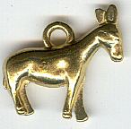 #PL038 - Group of 4 Metal Plated Donkey Political Charms
