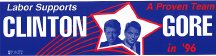 #PL039 - 1996 Clinton Gore Bumper Sticker