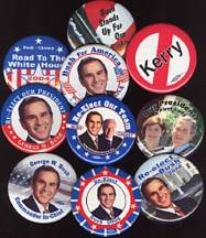 #PL046 - Group of 10 Different Bush Political Buttons