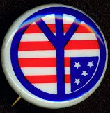 #PL055 - Peace Pinback Worn on Easy Rider