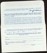 #PL070 - George Wallace Signature Contribution Envelope 