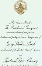 #PL087 - George Walker Bush Inauguration Invitation