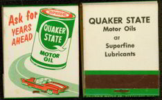 #TM076 - Front Cover Striker Pack of Quaker State Motor Oil Matches