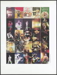 #MUSIC315 - Sheet of 25 Queen (Rock Group) Fan Club Stamps