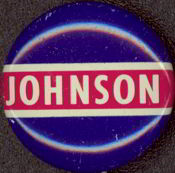 #PL204 -Red White and Blue  Johnson Pinback