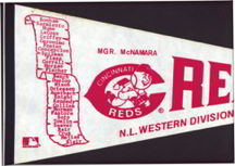 #BA062 - Very Rare Large 1979 Cincinnati Reds Pennant with Players Listed