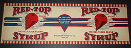 #ZLCA102 - Huge Red-Top Syrup Pail Label