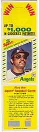 #BA001 - Group of 4 Reggie Jackson Bottle Hanger Sprite Giveaway Cards