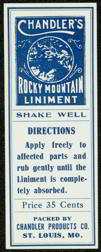 #ZBOT064- Rocky Mountain Liniment Bottle Label