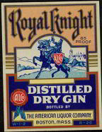 #ZLW072 - Scarcer Large Size Royal Knight Distilled Gin Label