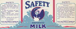 #ZLCA117 - Safety Brand Evaporated Milk Label