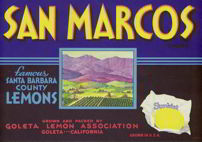 #ZLC200 - San Marcos Sunkist Lemon Crate Label