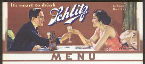 #SP039 - Schlitz Menu Sheet with Phil Lyford Artwork