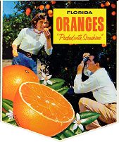 #SIGN003 - Double Sided Florida Oranges Sunshine Sign - Anita Bryant