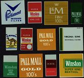 #SIGN022 - Group of 12 Cigarette Machine Signs