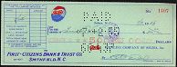 #ZZSOP012 - Group of 4 1950s Pepsi Checks