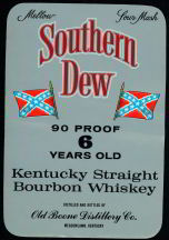 #ZLW064 - Southern Dew Whiskey Label with Confederate Flag