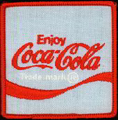 #CC003 - Group of 4 Large Square Circa 1970 Coke Uniform Patches