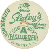 #DC057 - Green Staley's Homogenized Milk Cap with Cow Head Pictured