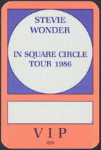 #MUSIC056  - 1986 Stevie Wonder OTTO Backstage Pass from the In The Square Circle Tour