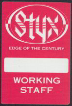 #MUSIC054  - 1990 Styx OTTO Backstage Pass from the Edge of the Century Tour