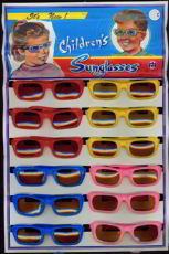 #TY221 - Nicely Illustrated Display Card with a Dozen Kid's Sunglasses