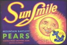 #ZLC207 - SunSmile Pear Crate Label