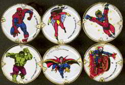 #CH189  - Full Box of 72 1977 Superhero Rings