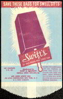 #PC041- Swift's Frozen Confection Bag with Popsicle Pete Ad on Back