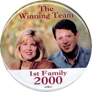 #PL170 - Al and Tipper Gore Winning Team Pinback