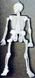 #HH079 - Large Plastic Halloween Skeleton with Eye for Hanging
