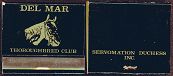 #TM049 - Full Unused Pack of Del Mar Thoroughbred Club Matches
