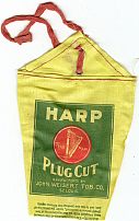 #TO019 - Pair of Harp Cloth Tobacco Bags