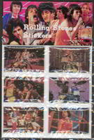 #MUSIC003  - Set of 6 Carded Rolling Stones Stickers from 1983