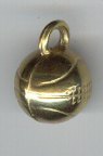 #TY068 - Metal Plated Basketball Charm